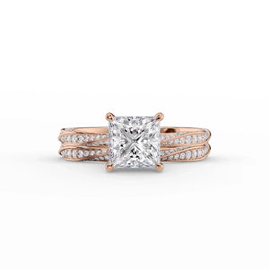The Caroline Set With A 1 Carat Princess Moissanite