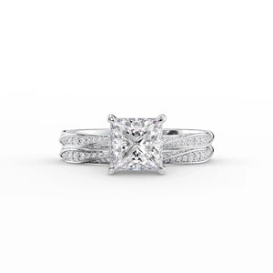 The Caroline Set With A Princess Moissanite
