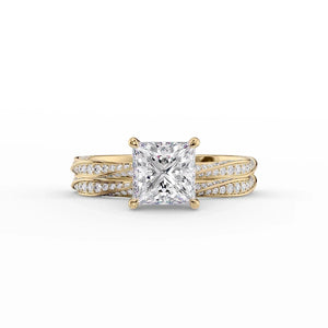 The Caroline Set With A 2.5 Carat Princess Moissanite