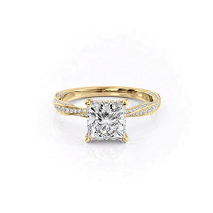 The Caroline Set With A 2.5 Carat Princess Lab Diamond