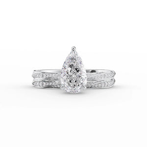 The Caroline Set With A 3 Carat Pear Lab Diamond