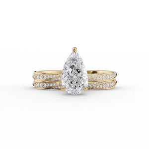 The Caroline Set With A 2 Carat Pear Lab Diamond