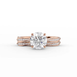 The Caroline Set With A 3.5 Carat Round Moissanite