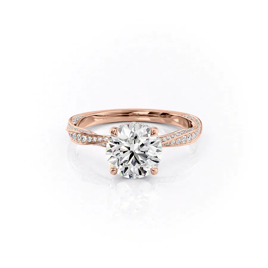 The Caroline Set With A 3 Carat Round Moissanite