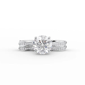 The Caroline Set With A 2.5 Carat Round Lab Diamond