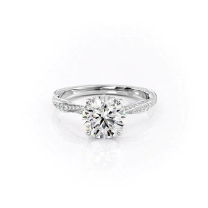 The Caroline Set With A 3 Carat Round Lab Diamond