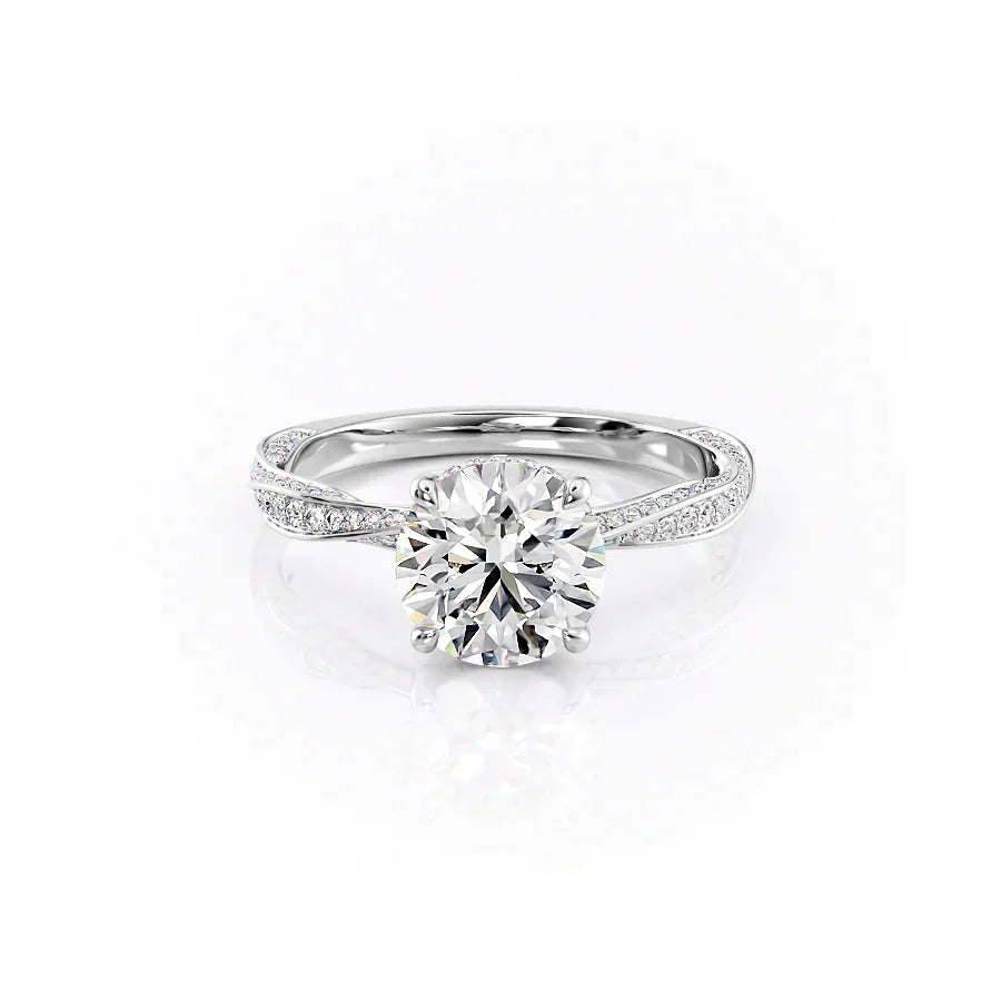 The Caroline Set With A 1 Carat Round Moissanite