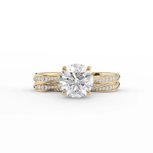 The Caroline Set With A 2.5 Carat Round Moissanite
