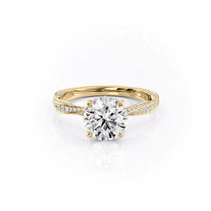 The Caroline Set With A 3 Carat Round Lab Diamond