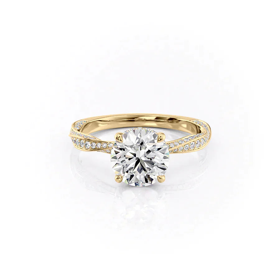 The Caroline Set With A 2.5 Carat Round Lab Diamond