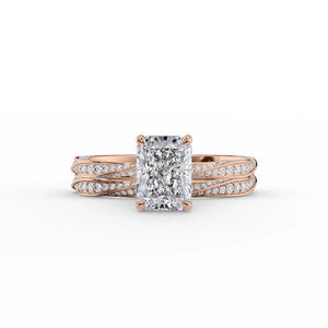 The Caroline Set With A 1.5 Carat Radiant Lab Diamond