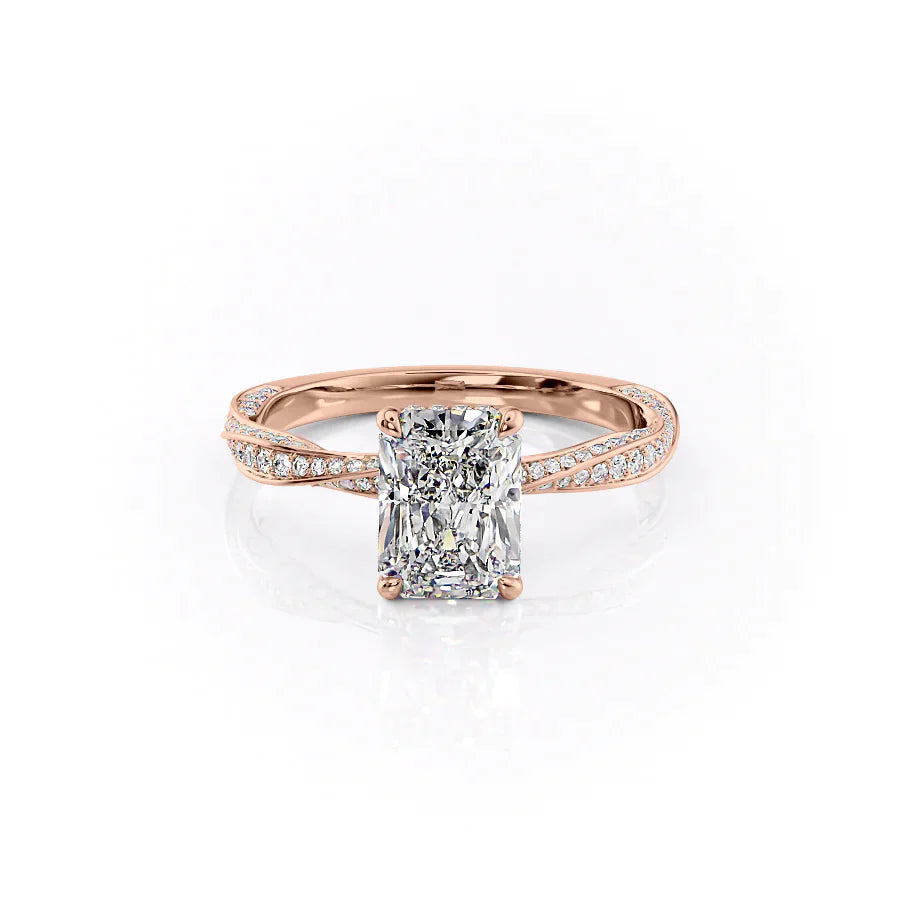 The Caroline Set With A 1 Carat Radiant Lab Diamond