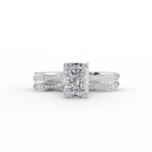 The Caroline Set With A 5 Carat Radiant Moissanite