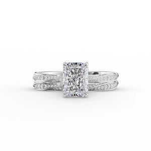 The Caroline Set With A 2.5 Carat Radiant Lab Diamond