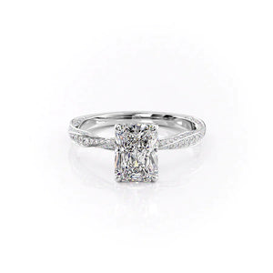 The Caroline Set With A 1.5 Carat Radiant Lab Diamond