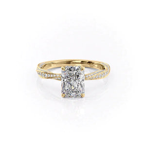 The Caroline Set With A 5 Carat Radiant Moissanite