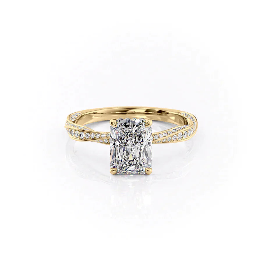 The Caroline Set With A 3 Carat Radiant Lab Diamond