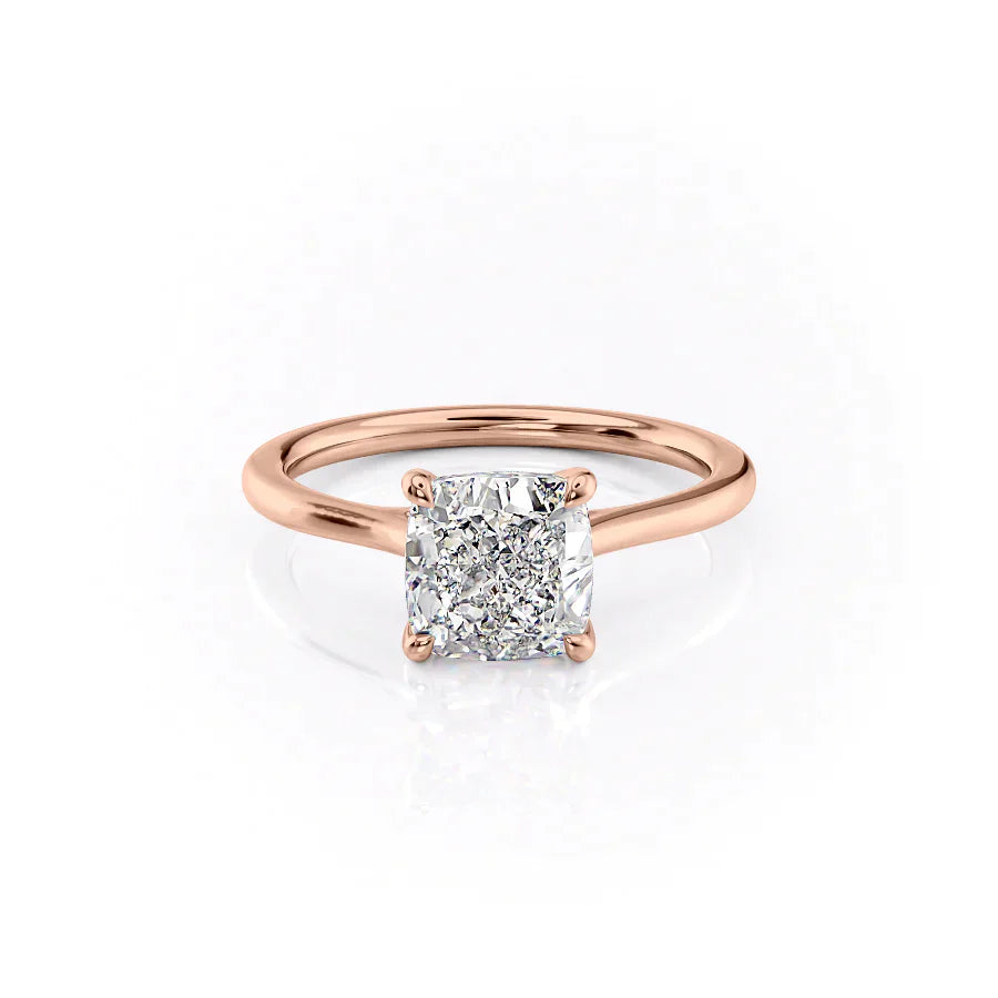 The Lexie Set With A 1.5 Carat Cushion Moissanite
