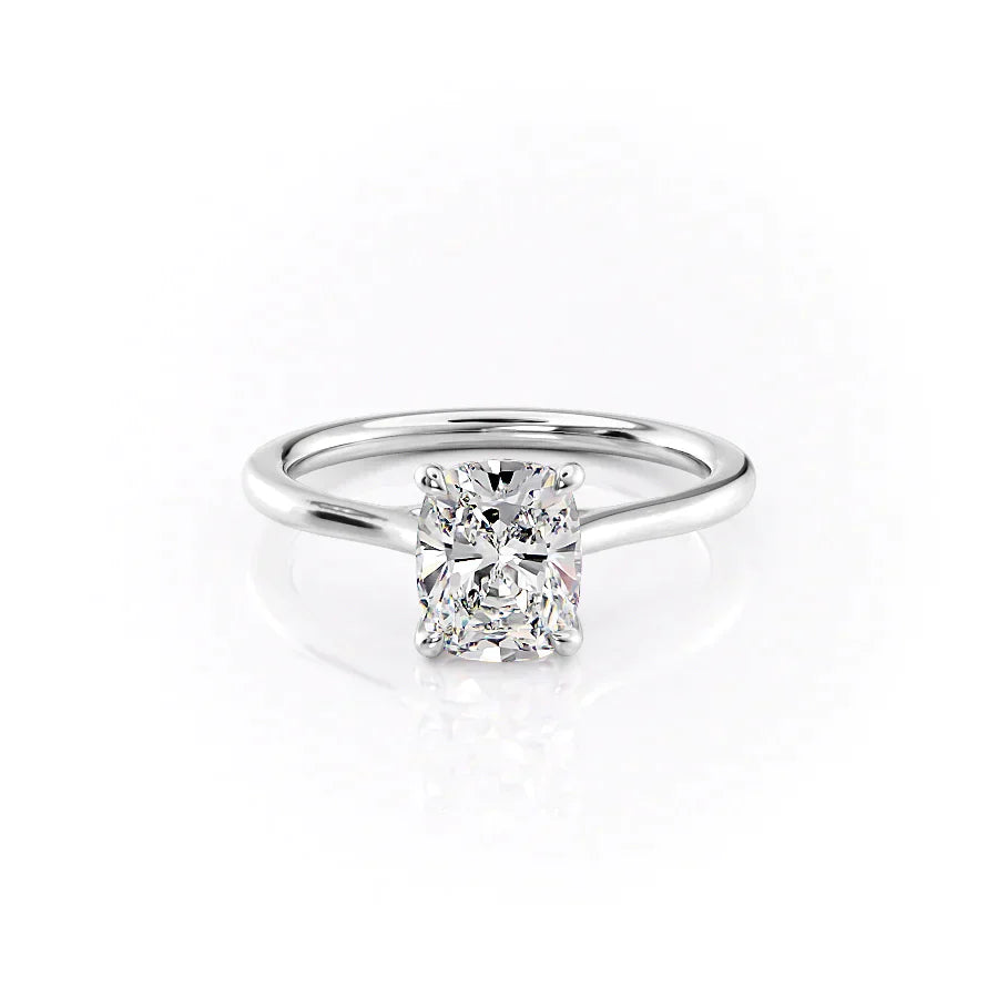 The Lexie Set With A 3 Carat Elongated Cushion Lab Diamond