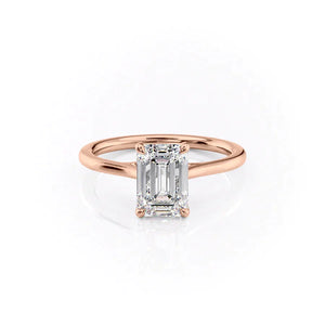 The Lexie Set With A 2 Carat Emerald Lab Diamond