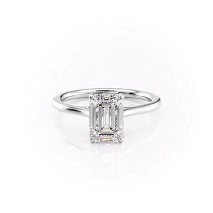 The Lexie Set With A 2.5 Carat Emerald Moissanite