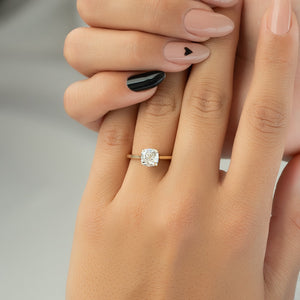 The Lexie Set With A 2.5 Carat Cushion Lab Diamond