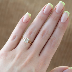 The Lexie Set With A 2.5 Carat Cushion Lab Diamond
