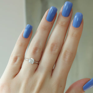 The Lexie Set With A Elongated Cushion Moissanite
