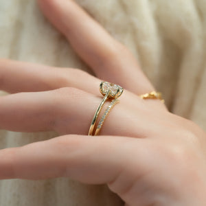 The Lexie Set With A 3 Carat Elongated Cushion Lab Diamond