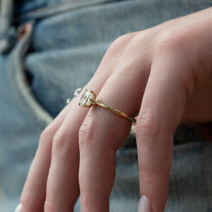 The Lexie Set With A 3 Carat Elongated Cushion Lab Diamond