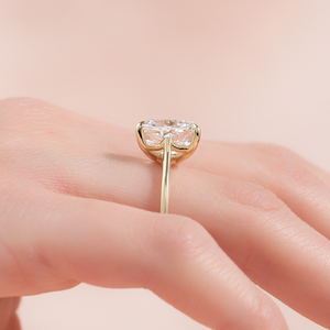 The Lexie Set With A 3 Carat Elongated Cushion Lab Diamond