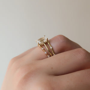 The Lexie Set With A 1 Carat Emerald Lab Diamond