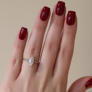 The Lexie Set With A 1.5 Carat Marquise Lab Diamond