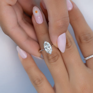 The Lexie Set With A 1.5 Carat Marquise Lab Diamond