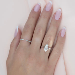 The Lexie Set With A 1.5 Carat Marquise Lab Diamond