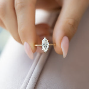 The Lexie Set With A 3 Carat Marquise Lab Diamond