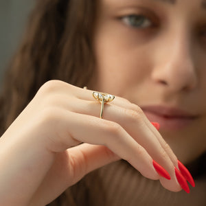 The Lexie Set With A 3 Carat Marquise Lab Diamond
