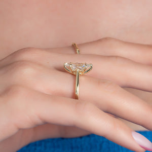 The Lexie Set With A 3 Carat Marquise Lab Diamond