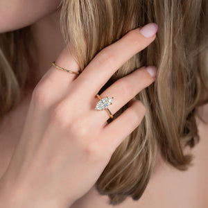 The Lexie Set With A 3 Carat Marquise Lab Diamond