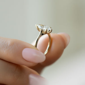 The Lexie Set With A 3 Carat Marquise Lab Diamond