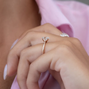 The Lexie Set With A 1 Carat Oval Lab Diamond