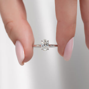 The Lexie Set With A 1 Carat Oval Lab Diamond