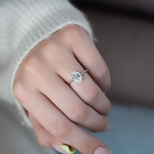 The Lexie Set With A 1 Carat Oval Lab Diamond
