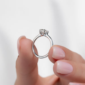 The Lexie Set With A 1 Carat Oval Lab Diamond