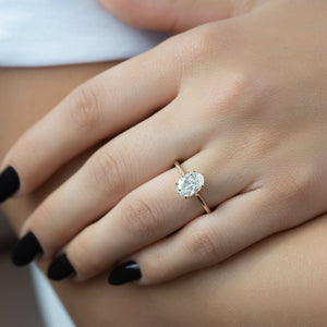 The Lexie Set With A 2 Carat Oval Lab Diamond