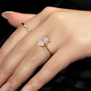 The Lexie Set With A 2 Carat Oval Lab Diamond