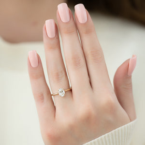 The Lexie Set With A Oval Moissanite