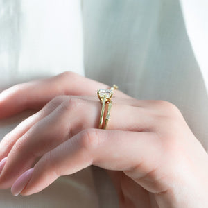 The Lexie Set With A 2.5 Carat Princess Lab Diamond