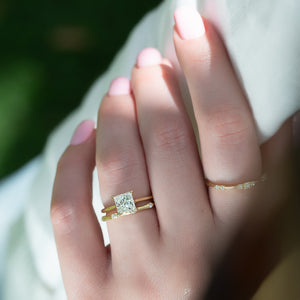 The Lexie Set With A 2.5 Carat Princess Lab Diamond