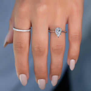 The Lexie Set With A 1 Carat Pear Lab Diamond